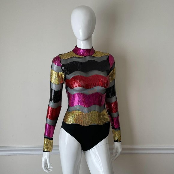 Dolls Kill Style Banjul Festival Rave Sequin Bodys - Picture 1 of 8